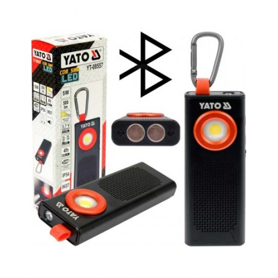 ΦΑΚΟΣ ΕΡΓΑΣΙΑΣ 500LM, 2000MAH ΜΕ ΕΝΣΩΜΑΤΟΜΕΝΟ ΗΧΕΙΟ 3W