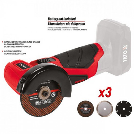 YATO ΓΩΝΙΑΚΟΣ ΛΕΙΑΝΤΗΡΑΣ ΜΠΑΤΑΡΙΑΣ 12V/76mm YT-82905