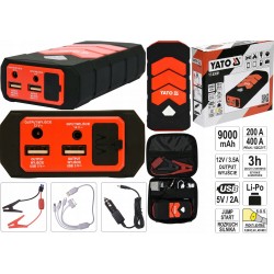 Φορητός Εκκινητής Μπαταρίας Αυτοκινήτου 12V με Power Bank 9000mAh