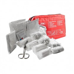 JBM 54042 Φαρμακείο Αυτοκινήτου Τσαντάκι DIN13164 με Εξοπλισμό Κατάλληλο για Πρώτες Βοήθειες