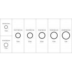 YATO ΚΑΣΕΤΙΝΑ ΜΕ ΧΑΛΚΙΝΕΣ ΡΟΔΕΛΕΣ "ΦΟΥΣΚΩΤΕΣ" 95 ΤΕΜ