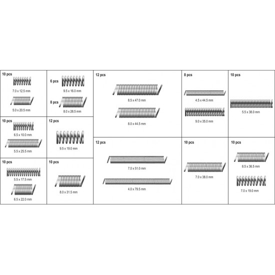 YATO ΣΕΤ ΕΛΑΤΗΡΙΑ ΣΕΤ 200 ΤΕΜ