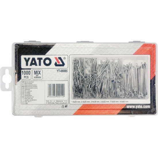 YATO ΣΕΤ ΑΠΟ ΕΥΘΥΣ ΠΕΙΡΟΥΣ ΑΣΦΑΛΕΙΑΣ 1000 ΤΕΜ 