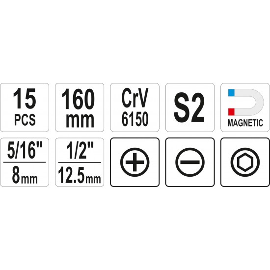 YATO ΚΑΤΣΑΒΙΔΙ ΒΑΡΙΑΣ 15TEM
