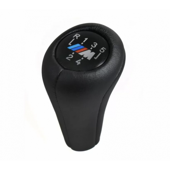 ΠΟΜΟΛΟ ΛΕΒΙΕ ΤΑΧΥΤΗΤΩΝ BMW E36/E46 SERIES 3 - 5 ΤΑΧΥΤΗΤΕΣ R12345 - ΔΕΡΜΑ/ ΜΠΡΟΣΤΙΝΗ ΡΑΦΗ - 'M' - ΜΑΥΡΟ