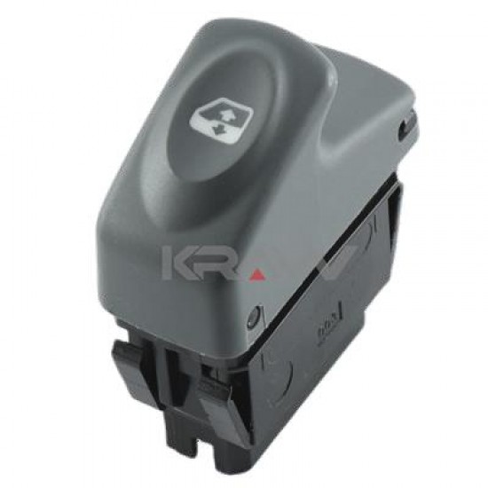ΔΙΑΚΟΠΤΗΣ ΗΛΕΚΤΡΙΚΩΝ ΠΑΡΑΘΥΡΩΝ RENAULT CLIO/ KANGOO/ MEGANE I '99-'02 (MONOΣ) ΓΚΡΙ| 6PIN