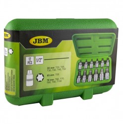 JBM ΚΑΣΕΤΙΝΑ ΜΕ ΚΑΡΥΔΑΚΙΑ 1/2'' TORX ΚΟΝΤΗ ΜΥΤΗ 12 ΤΕΜΑΧΙΩΝ