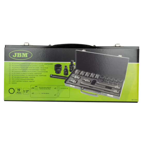 ΣΕΤ ΒΑΡΕΩΣ ΤΥΠΟΥ 19 ΚΑΡΥΔΑΚΙΑ ΤΗΣ ΕΤΑΙΡΙΑΣ  JBM ΜΕ ΚΑΡΕ ΥΠΟΔΟΧΗΣ 1/2"  ΓΙΑ ΣΥΝΔΕΣΗ ΜΕ ΑΝΤΙΣΤΟΙΧΗ ΥΠΟΔΟΧΗ, ΣΕ ΚΑΣΤΑΝΙΑ Η ΜΑΝΕΛΑ ΠΟΛΥΓΩΝΑ