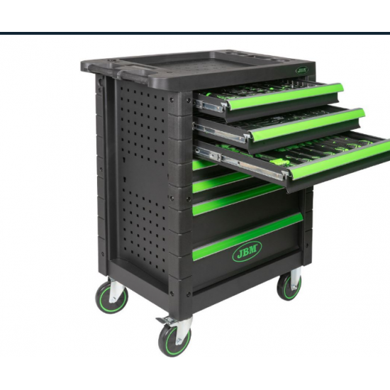 ΕΡΓΑΛΕΙΟΦΟΡΟΣ ΤΡΟΧΗΛΑΤΟΣ ΜΕ 7 ΣΥΡΤΑΡΙΑ ΜΕ ΕΡΓΑΛΕΙΑ ΠΡΑΣΙΝΟΣ JBM 