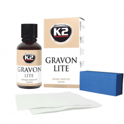 G032 - K2 GRAVON LITE- Υγρό κεραμικης επίστρωσης με Πανάκια και Σφουγγάρι για Αμάξωμα 30ml