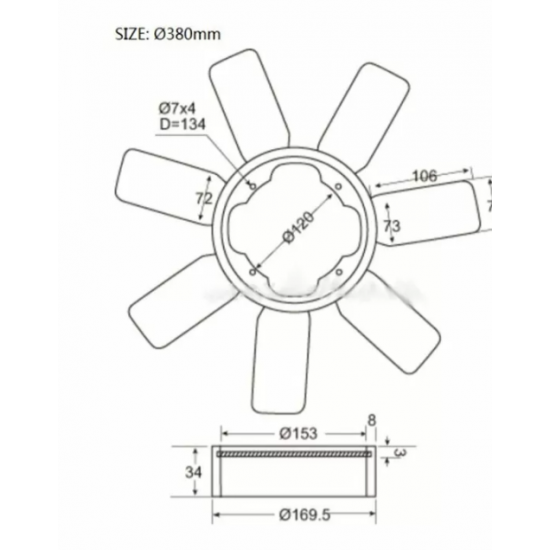 ΦΤΕΡΩΤΗ NISSAN D21 '85-'92 Z20 380mm (7 ΦΥΛΛΑ)