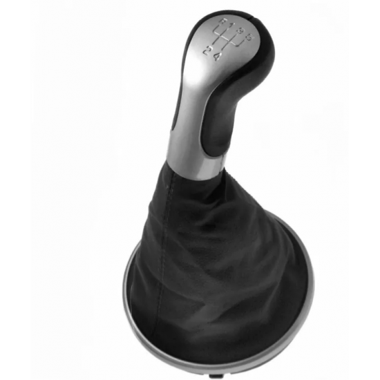 Πόμολο 5 Ταχυτήτων με Φούσκα για Skoda Fabia Ασημί 