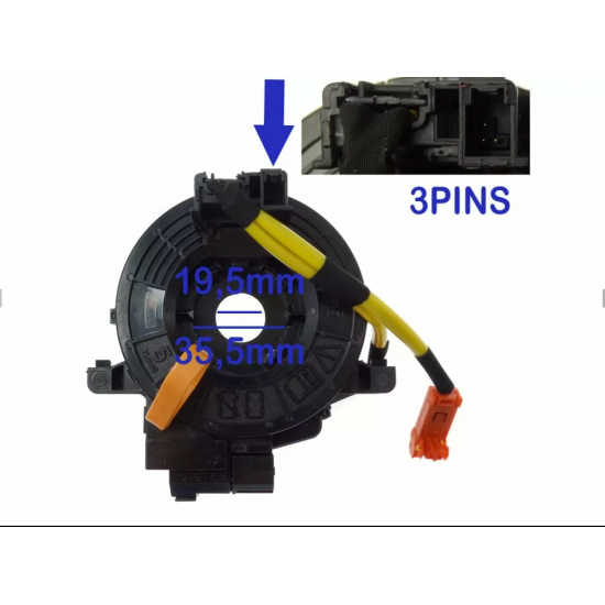 ΣΠΙΡΑΛ ΑΕΡΟΣΑΚΟΥ TOYOTA COROLLA '09-'13/ YARIS '06-'10 /RAV4 '05-'08/ LANDCRUISER '09-