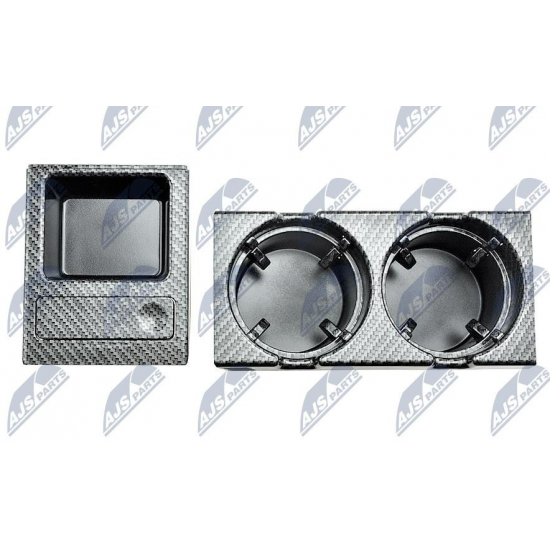 ΠΟΤΗΡΟΘΗΚΗ ΚΑΙ ΘΗΚΗ ΧΡΗΜΑΤΩΝ BMW 3 E46 '98-'04 CARBON LOOK