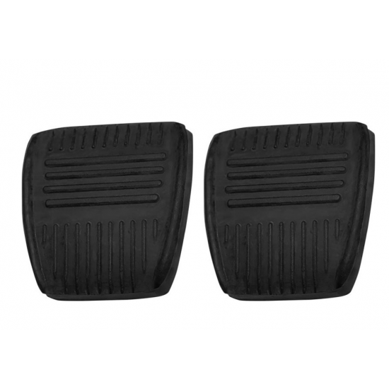 Σετ Πεταλιέρες Αντιολισθητικές Αυτοκινήτου για Toyota Corolla / Hilux / Starlet από Λάστιχο Μαύρες 2τμχ