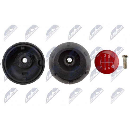 ΠΟΜΟΛΟ ΤΑΧΥΤΗΤΩΝ FIAT 500 ABARTH 2007-/BLACK CARBON FIBER TEXTURE-RED CAP-6 