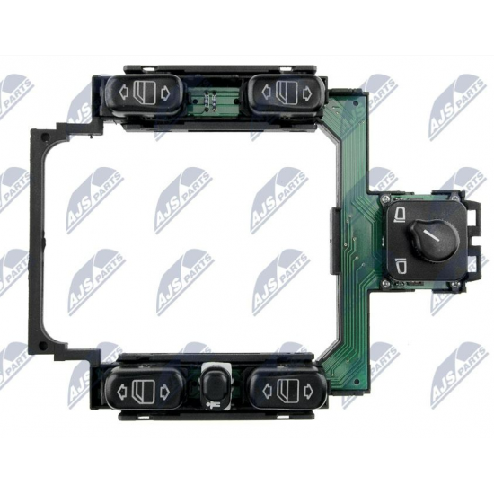 Διακόπτης Παραθύρων Αυτοκινήτου για Mercedes-Benz C Class W202 18pin Μαύρο EWS-ME-009