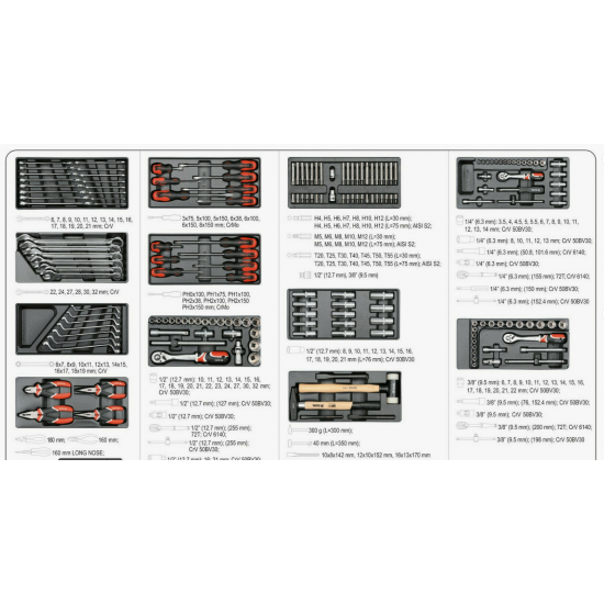 Yato YT-55300 Εργαλειοφόρος με 6 Συρτάρια και 177 Εργαλεία